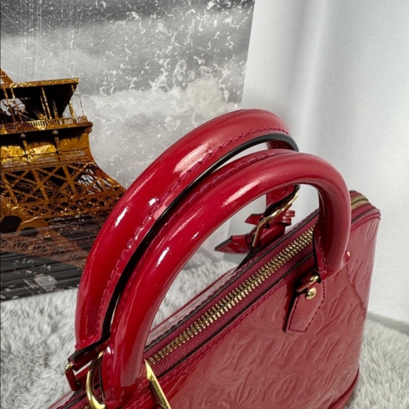 Louis Vuitton Alma Patent Leather Vernis PM Wine Red. Code FL3103 - Picture 10 of 16